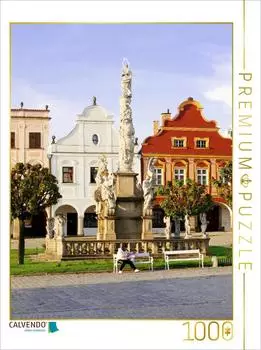 Calvendo Telc, Teltsch, in Tschechien, Marien- oder Pests&auml;ule am Marktplatz