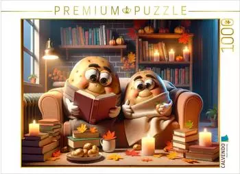 Calvendo Herbstliches Lesevergn&uuml;gen: Kartoffeln im B&uuml;cherparadies