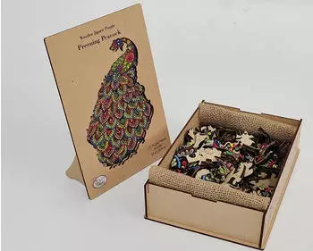 Craft Buddy Wooden Puzzle - Peacock (PUZZWD-02)