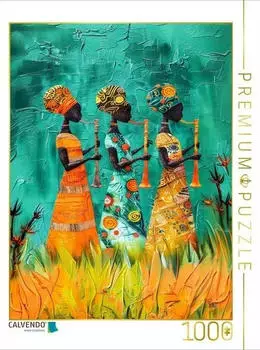 Calvendo Farbenfrohe afrikanische Damen spielen Musik