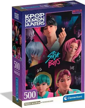 Clementoni K-Pop Demon Hunters Saja Boys 500 pcs + Poster