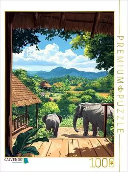 Calvendo Puzzle &bdquo;Elephant Nature Park in Chiang Mai - Thailand" 1000 Teile, 64&times;48cm
