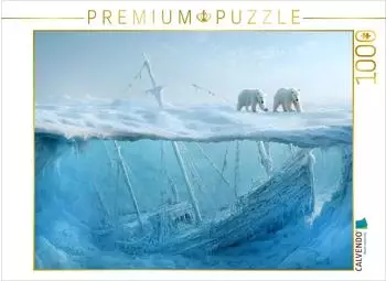 Calvendo Puzzle &bdquo;Below" &ndash; Das Eis knackt, 1000 Teile, 64&times;48cm
