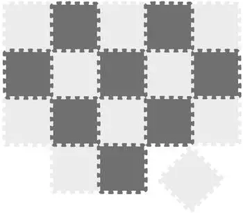 LittleTom Puzzlematte 18-teilig 180x90cm, wei&szlig;/grau (17484)