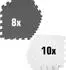 LittleTom Puzzlematte 18-teilig 180x90cm, weiß/grau (17484)