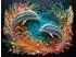 Calvendo Puzzle „Springende Delfine in Quilling Technik