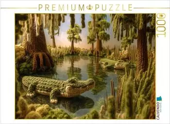 Calvendo Puzzle Subtropischer Sumpf mit Krokodilen, 1000 Teile, 64&times;48cm