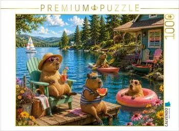 Calvendo Puzzle &bdquo;Sommergl&uuml;ck am See" 1000 Teile, 64&times;48cm