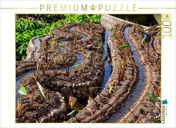 Calvendo Foto-Puzzle "Kunstvolle Bew&auml;sserungsanlage auf den Feldern von Santo Ant&atilde;o" 1000 Teile 64&times;48cm