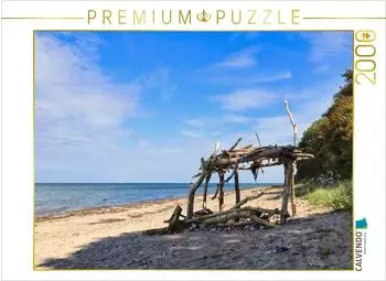 Calvendo Treibholz-Tipi am Strand bei Gro&szlig; Schwansee Puzzle 2000 Teile 90&times;67cm