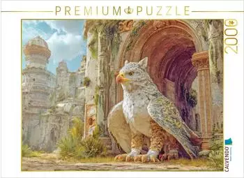 Calvendo Puzzle &bdquo;Steinerne Echos" Greifvogel vor dem Bau, 2000 Teile, 90&times;67cm