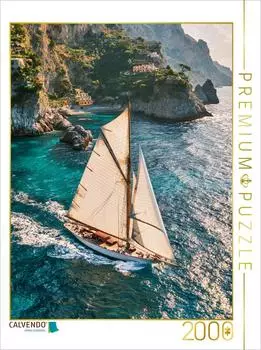Calvendo Puzzle "Klassischer Segelschoner vor Felsk&uuml;ste" 2000 Teile, 90&times;67cm
