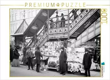 Calvendo Historic New York: Zeitungskiosk Manhattan 1902, 1000 Teile, 64×48cm