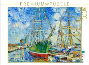 Calvendo Puzzle Hamburg, impressionistischer Stil, 1000 Teile, 64&times;48cm