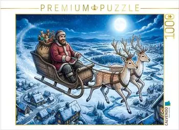 Calvendo Puzzle &bdquo;Claus bringt Kindern seine ersten Geschenke" 1000 Teile, 64&times;48cm