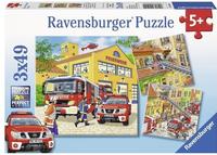 Puzzle Ravensburger Feuerwehreinsatz 3 X 49 Teile