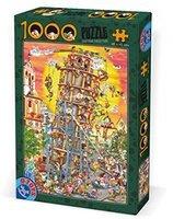 D-Toys Cartoon Collection: Der schiefe Turm von Pisa, Italien (1000 Teile)