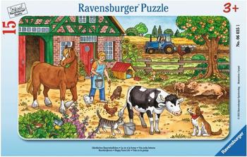 Ravensburger Rahmenpuzzle Glückliches Bauernhofleben