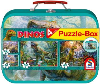Schmidt-Spiele Puzzle-Box im Metallkoffer Dinos