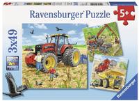 Puzzle 3x49 Teile Gro&szlig;e Maschinen ab 5 Jahre 3 Puzzles inklusive Mini-Postern als