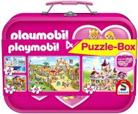 SCHMIDT SPIELE 56498, SCHMIDT SPIELE 56498 Playmobil, Puzzle-Box pink, 2x60,...