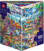 Heye-Puzzles 298395, Heye-Puzzles 298395 - Magic Sea, Cartoon im Dreieck, 1000...