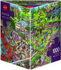 Heye-Puzzles 298388, Heye-Puzzles 298388 - Party Cats, Cartoon im Dreieck, 1000...