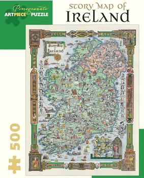 Pomegranate Story Map of Ireland 500-piece Jigsaw Puzzle