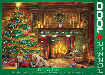 Eurographics Puzzles Dominic Davison - Weihnachts Labradors 1000 Teile Puzzle (6000-0974)