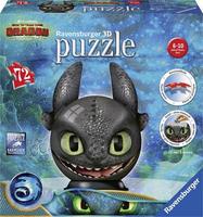 Ravensburger 11145 - Dragon 3, The Hidden World, Ohnezahn mit Ohren, Puzzleball, 3D