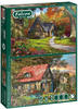 Jumbo 11294, Jumbo 11294 - The Woodland Cottage, Puzzle, 2 x 1000 Teile (1000 Teile)