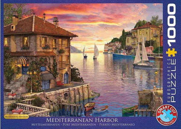 Eurographics Puzzles Dominic Davison - Mediterranean Harbor 1000 Teile Puzzle (6000-0962)