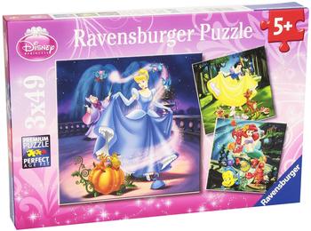 Ravensburger Disney Princess - Schneewittchen, Aschenputtel, Arielle (3 x 49 Teile)
