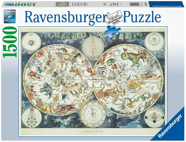 Ravensburger Weltkarte mit fantastischen Tierwesen (1500 Teile)