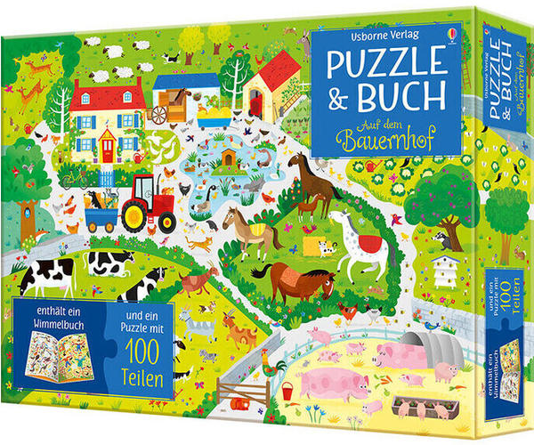 Usborne &Puzzle & Buch - Auf dem Bauernhof (100 Teile)