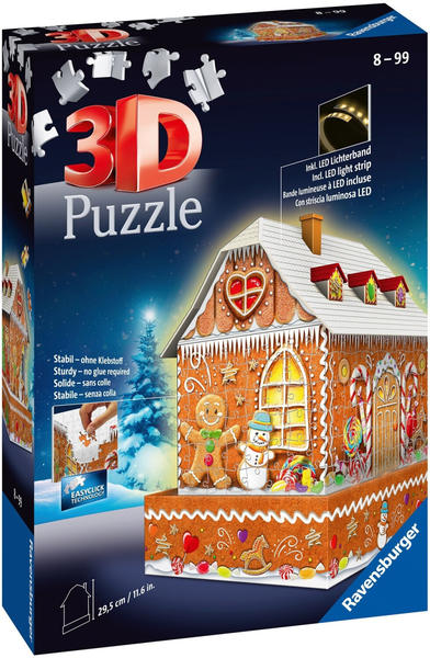 Ravensburger 3D-Puzzle Lebkuchenhaus bei Nacht (216 Teile)