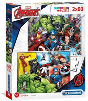 Clementoni 21605, Clementoni Puzzle The Avengers 2x60st.