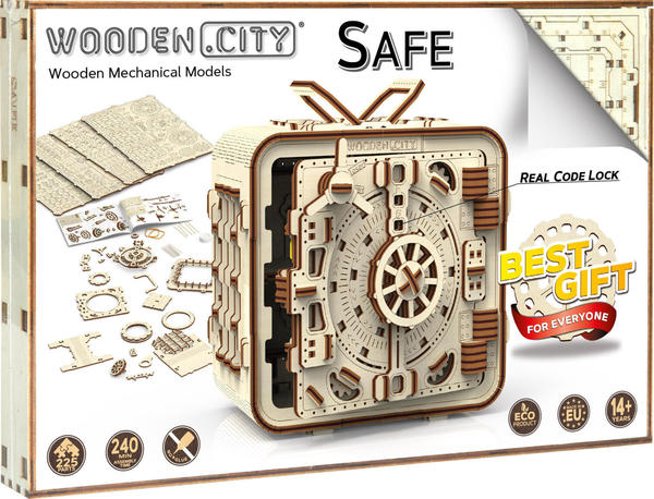 Wooden City 3D-Puzzle aus Holz Tresor