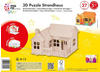 Marabu Bastelset Kids 3D Puzzle Strandhaus, 27 Teile, ca. 19 x 14cm, Holz, ab 5...