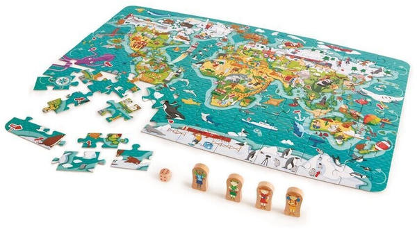 HaPe Hape 2-in-1-Weltreise Puzzle und Spiel