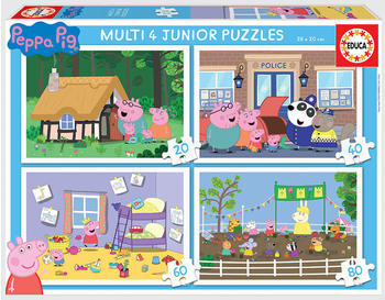 Educa Borrás Multi 4 Junior Puzzles Peppa Pig 20+40+60+80 (18645)