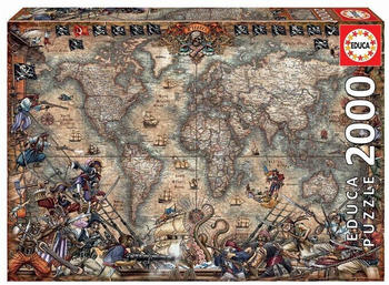 Educa Borrás Pirates Map 2000 Teile (9218008)