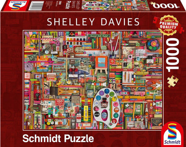 Schmidt-Spiele Shelley Davies - Vintage Künstlermaterialien, 1000 Teile (59698)