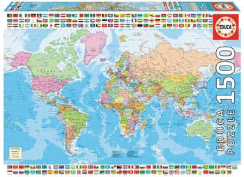 Educa Borrás Political Worldmap 1500 Teile (9218500)