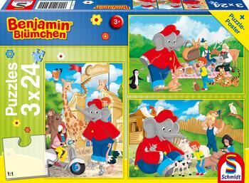 Schmidt-Spiele Benjamin Blümchen - Im Zoo, 3x24 Teile (56400)