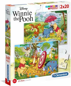 Clementoni Supercolor Puzzle Winnie The Pooh, 2x20 Teile