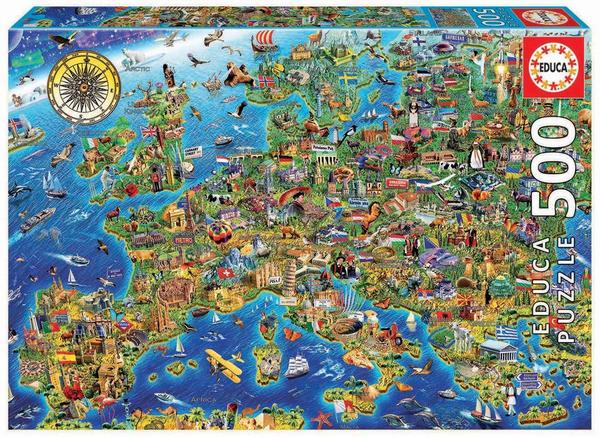 Educa Borrás Crazy European Map 500 Teile (9217962)