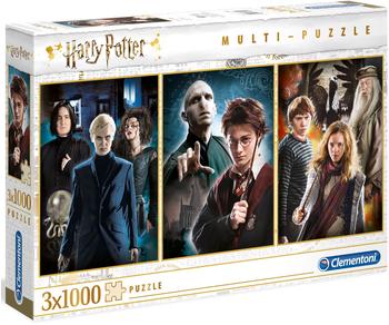 Clementoni High Quality Collection - Harry Potter Multi Puzzle, 3 x 1000 Teile (61884)