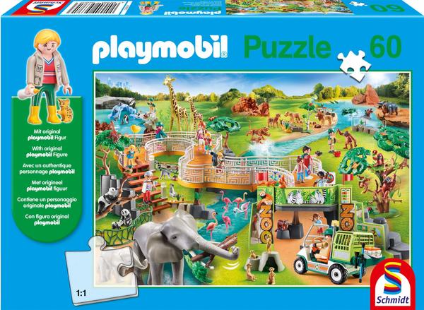 Schmidt-Spiele Playmobil - Zoo, 60 Teile, mit Add-on, Original Figur (56381)