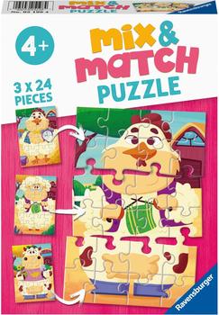 Ravensburger Mix & Match Puzzle: Meine Bauernhoffreunde (3x24 Teile)